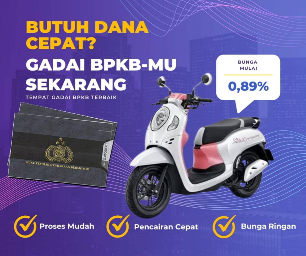 Kredit Jaminan Bpkb Motor Honda Scoopy Lbp Dapat Dana Berapa? Seperti Ini Simulasinya